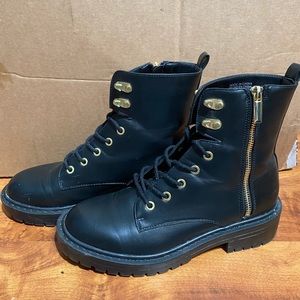 Forever 21 Black Combat Boots